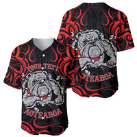 Personalised Aotearoa Bulldog Baseball Jersey NZ Maori Tattoo