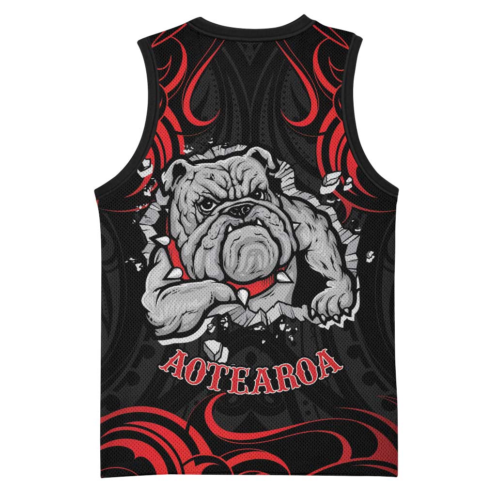 Aotearoa Bulldog Basketball Jersey NZ Maori Tattoo - Polynesian Pride