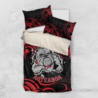 Personalised Aotearoa Bulldog Bedding Set NZ Maori Tattoo
