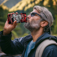 Personalised Aotearoa Bulldog 4 in 1 Can Cooler Tumbler NZ Maori Tattoo