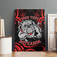 Personalised Aotearoa Bulldog Canvas Wall Art NZ Maori Tattoo