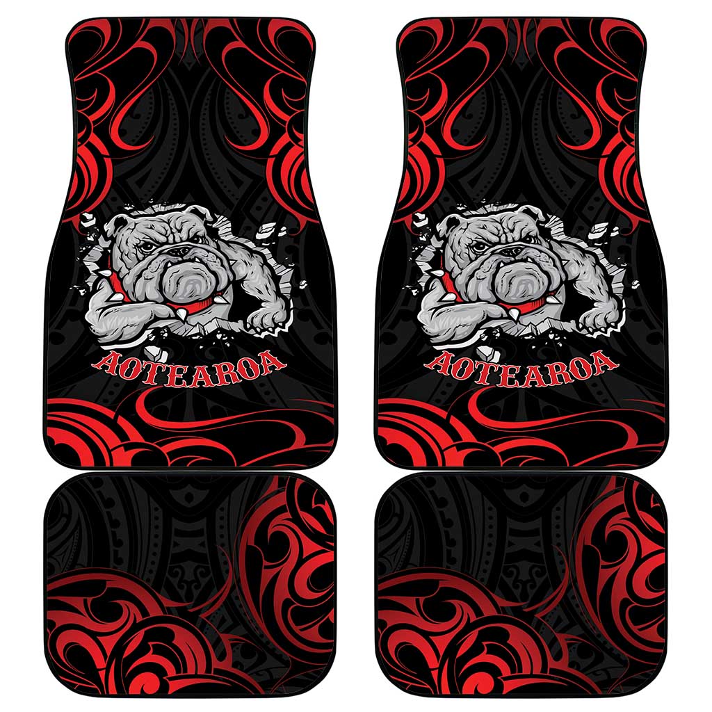 Personalised Aotearoa Bulldog Car Mats NZ Maori Tattoo