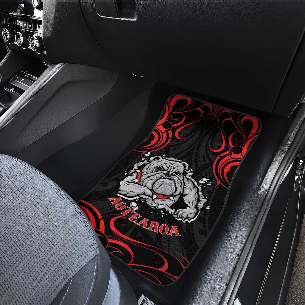 Personalised Aotearoa Bulldog Car Mats NZ Maori Tattoo