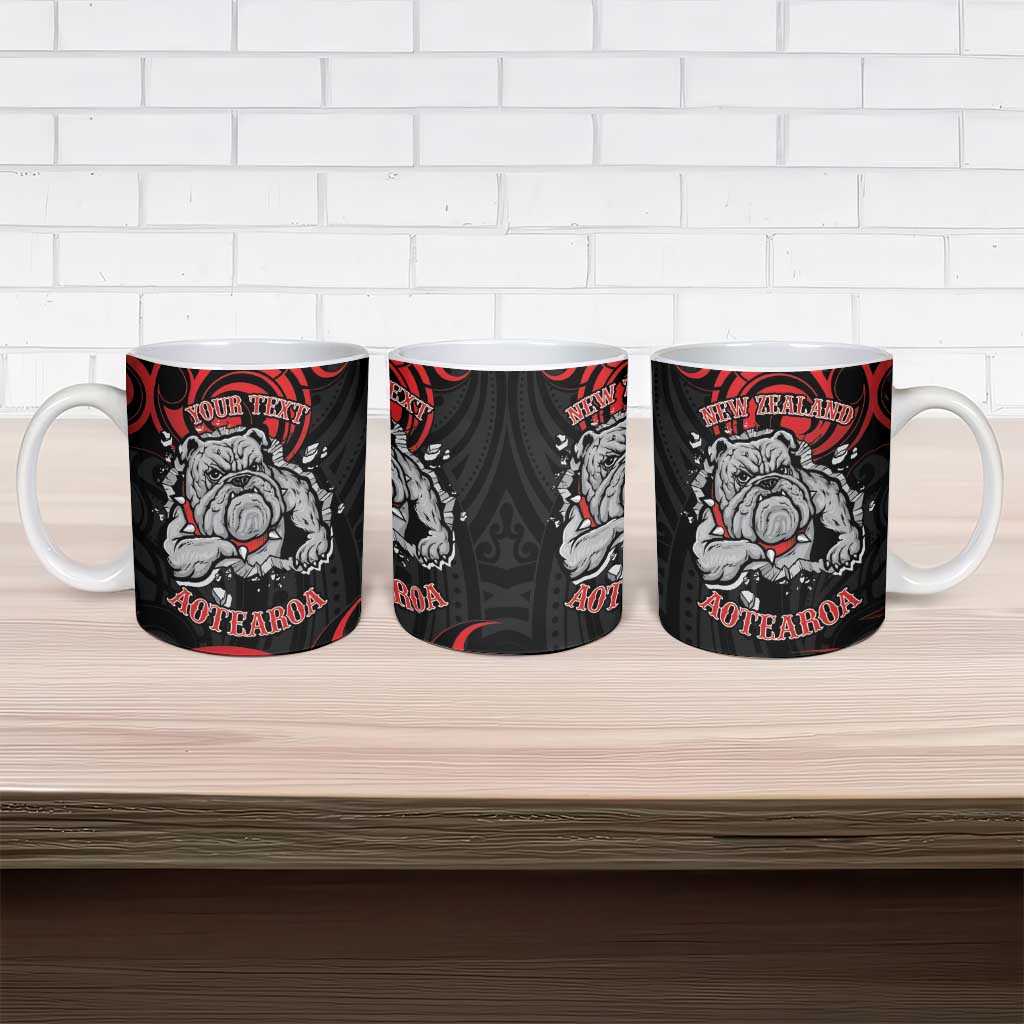 Personalised Aotearoa Bulldog Ceramic Mug NZ Maori Tattoo - Polynesian Pride