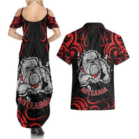 Personalised Aotearoa Bulldog Couples Matching Summer Maxi Dress and Hawaiian Shirt NZ Maori Tattoo