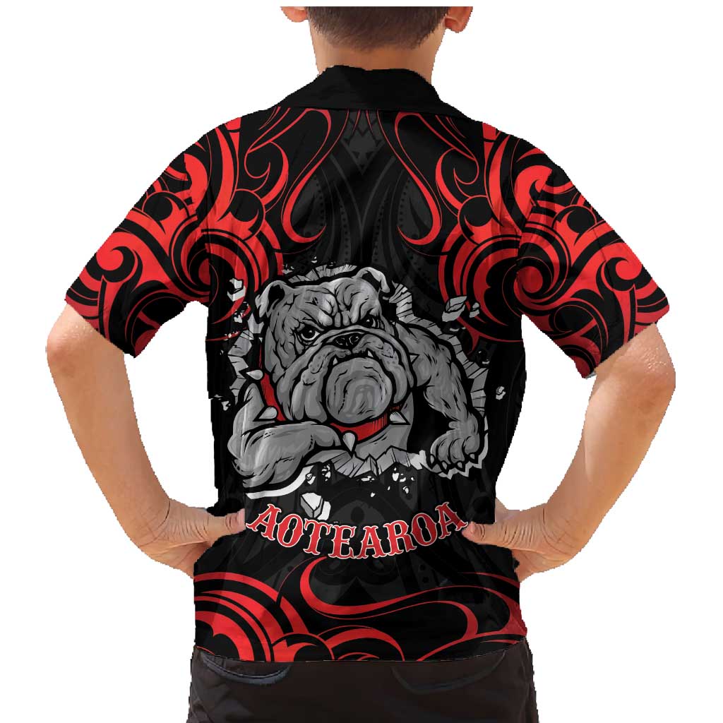 Personalised Aotearoa Bulldog Family Matching Mermaid Dress and Hawaiian Shirt NZ Maori Tattoo