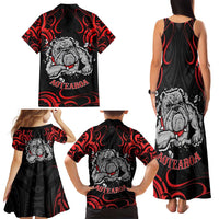 Personalised Aotearoa Bulldog Family Matching Tank Maxi Dress and Hawaiian Shirt NZ Maori Tattoo