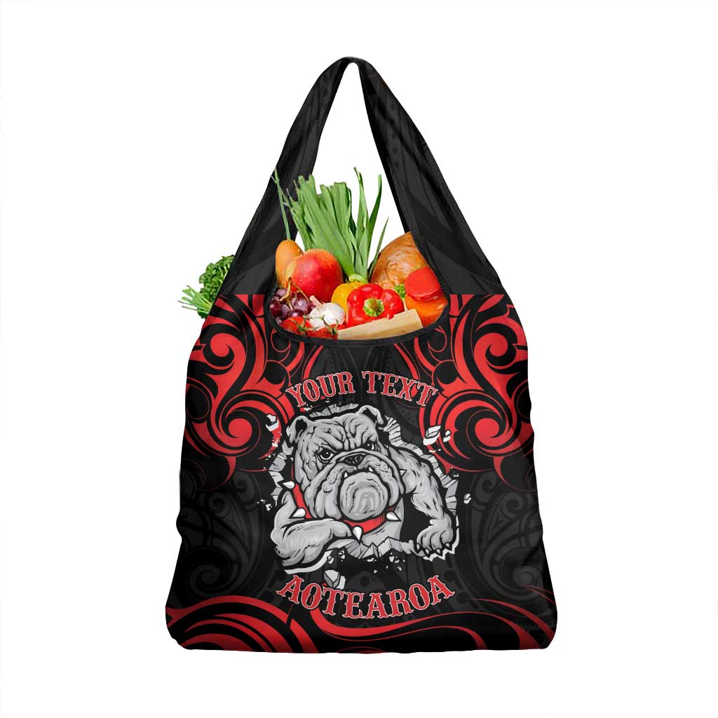 Personalised Aotearoa Bulldog Grocery Bag NZ Maori Tattoo