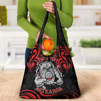 Personalised Aotearoa Bulldog Grocery Bag NZ Maori Tattoo