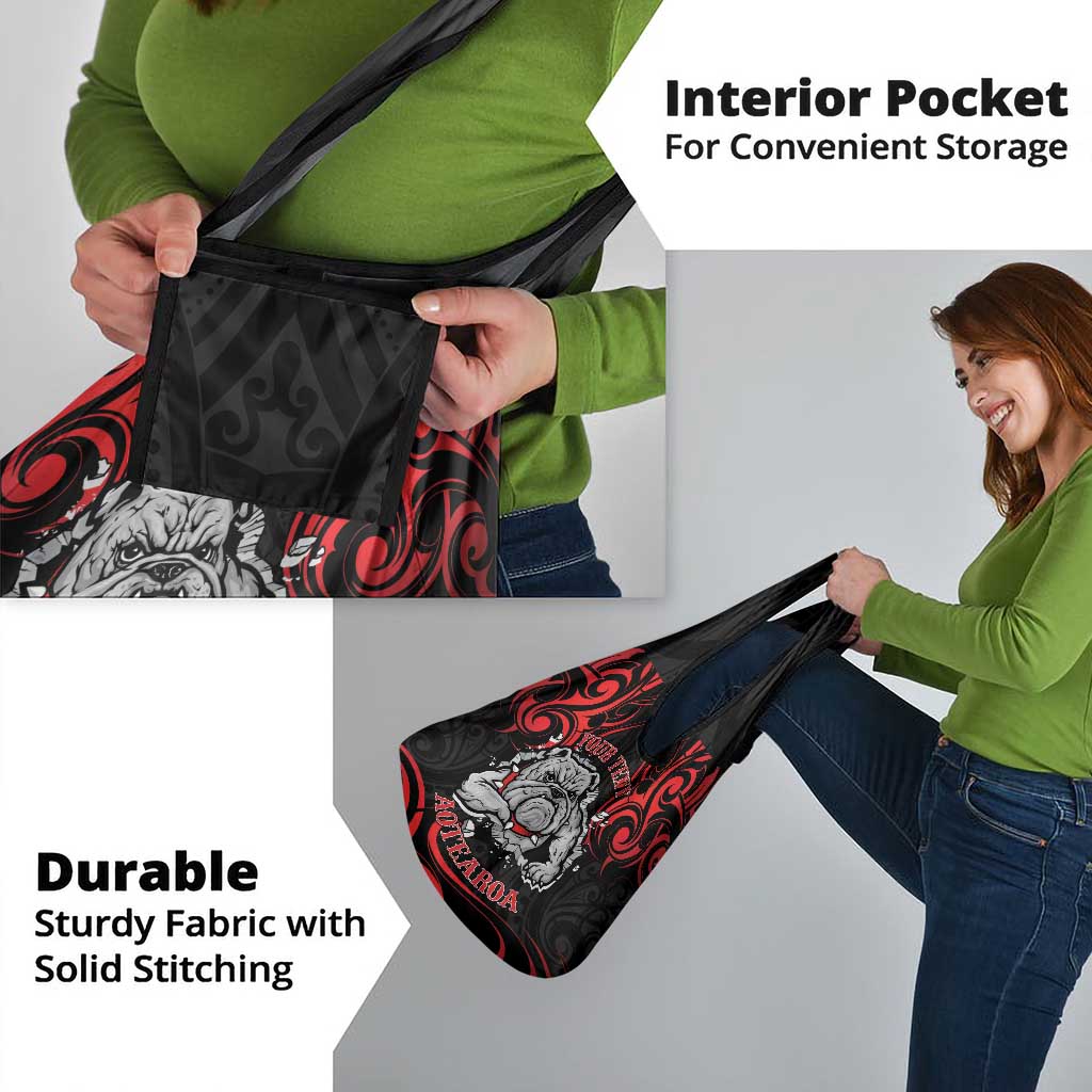 Personalised Aotearoa Bulldog Grocery Bag NZ Maori Tattoo