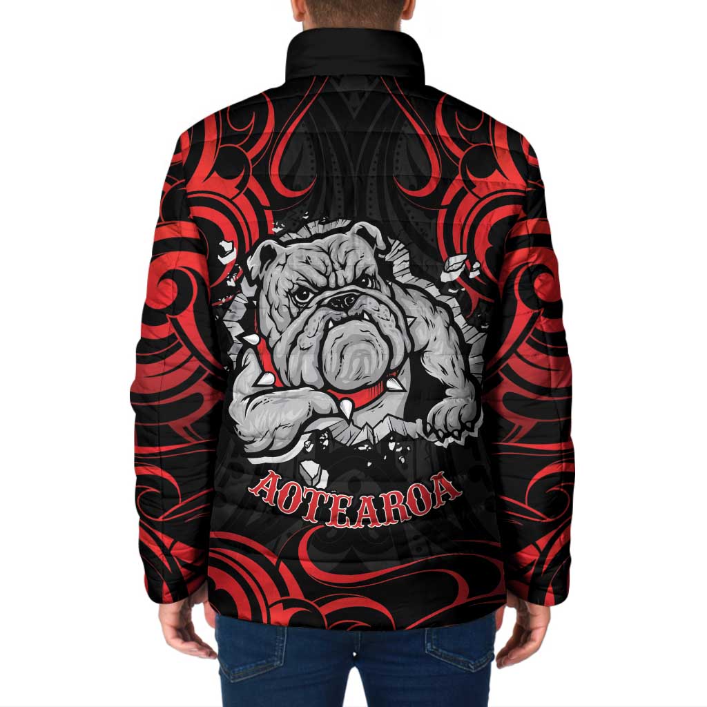 Aotearoa Bulldog Padded Jacket NZ Maori Tattoo - Polynesian Pride