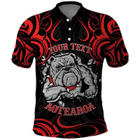 Personalised Aotearoa Bulldog Polo Shirt NZ Maori Tattoo