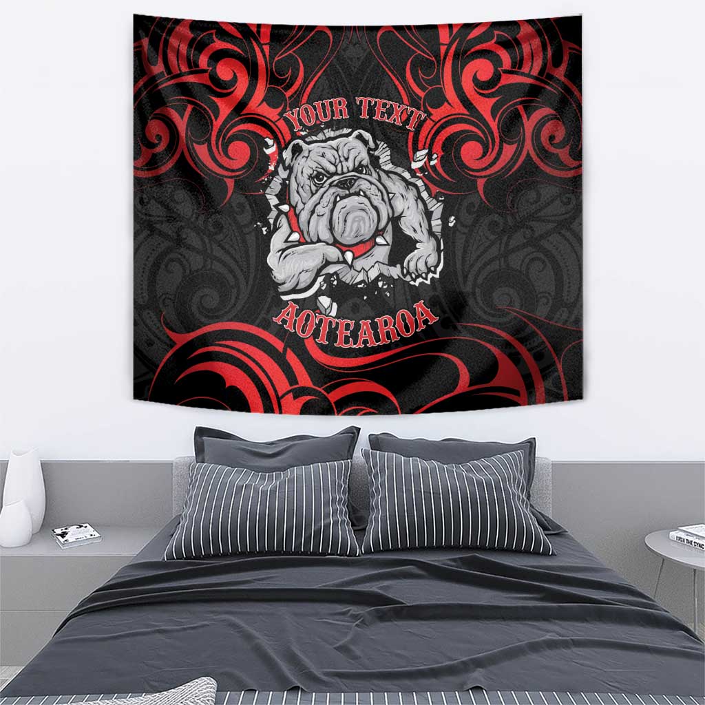 Personalised Aotearoa Bulldog Tapestry NZ Maori Tattoo