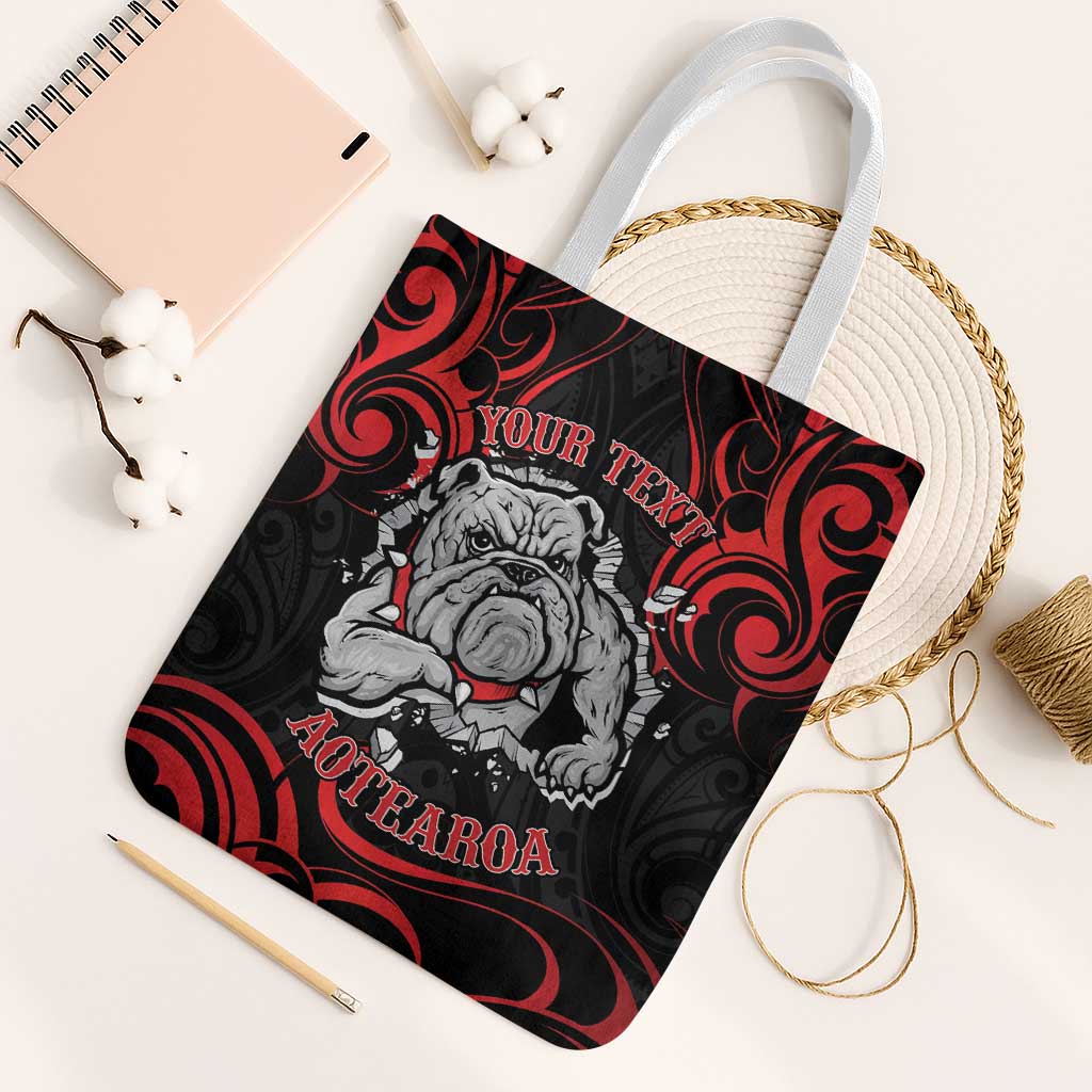Personalised Aotearoa Bulldog Tote Bag NZ Maori Tattoo - Polynesian Pride