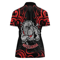 Personalised Aotearoa Bulldog Women Polo Shirt NZ Maori Tattoo