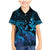 Blue Aloha Hawaii Family Matching Mermaid Dress and Hawaiian Shirt Snorkeling With Sea Turtle Polynesian Pattern