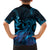 Blue Aloha Hawaii Family Matching Summer Maxi Dress and Hawaiian Shirt Snorkeling With Sea Turtle Polynesian Pattern