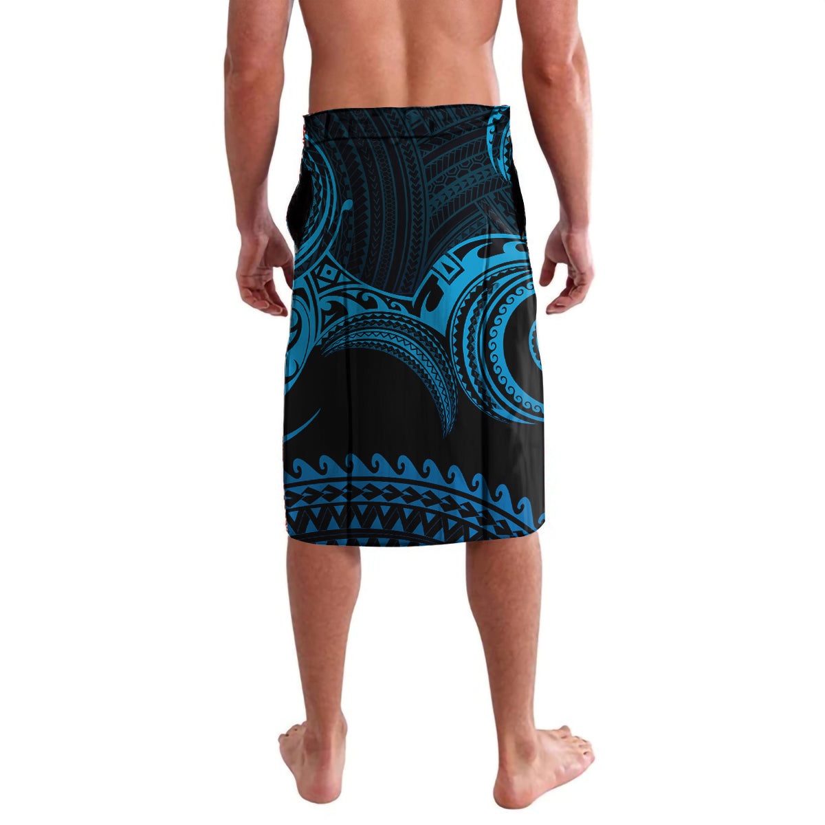 Blue Aloha Hawaii Lavalava Snorkeling With Sea Turtle Polynesian Pattern