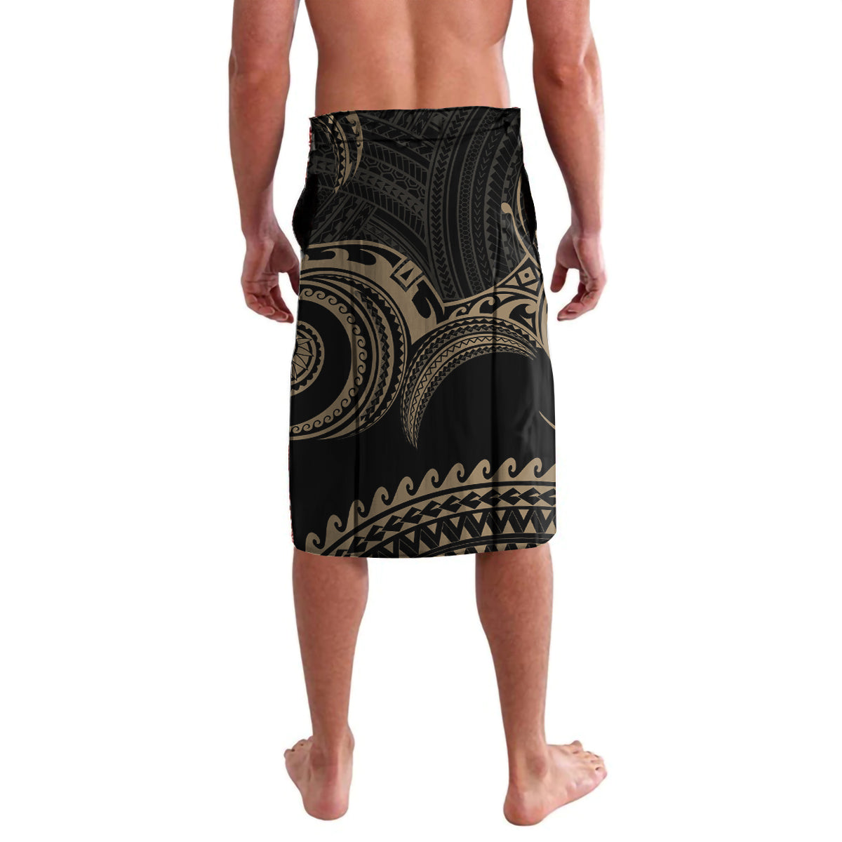 Gold Aloha Hawaii Lavalava Snorkeling With Sea Turtle Polynesian Pattern LT14 - Polynesian Pride
