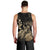 Gold Aloha Hawaii Men Tank Top Snorkeling With Sea Turtle Polynesian Pattern