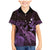 Purple Aloha Hawaii Family Matching Mermaid Dress and Hawaiian Shirt Snorkeling With Sea Turtle Polynesian Pattern