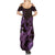 Purple Aloha Hawaii Family Matching Summer Maxi Dress and Hawaiian Shirt Snorkeling With Sea Turtle Polynesian Pattern