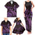 Purple Aloha Hawaii Family Matching Tank Maxi Dress and Hawaiian Shirt Snorkeling With Sea Turtle Polynesian Pattern