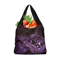Purple Aloha Hawaii Grocery Bag Snorkeling With Sea Turtle Polynesian Pattern LT14 1-pack One Size Purple - Polynesian Pride