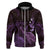 Purple Aloha Hawaii Hoodie Snorkeling With Sea Turtle Polynesian Pattern