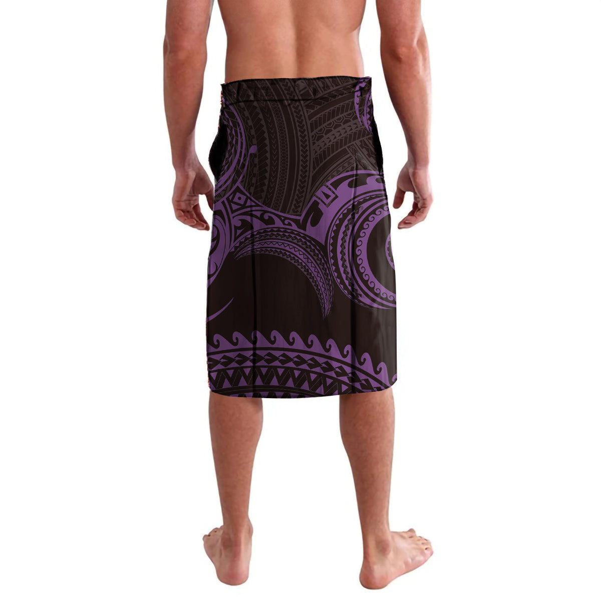 Purple Aloha Hawaii Lavalava Snorkeling With Sea Turtle Polynesian Pattern LT14 - Polynesian Pride