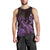 Purple Aloha Hawaii Men Tank Top Snorkeling With Sea Turtle Polynesian Pattern