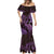 Purple Aloha Hawaii Mermaid Dress Snorkeling With Sea Turtle Polynesian Pattern