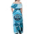 Hawaii Sea Turtle Snorkeling Is My Therapy Family Matching Off Shoulder Maxi Dress and Hawaiian Shirt