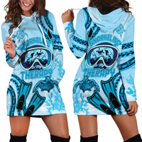 Hawaii Sea Turtle Snorkeling Is My Therapy Hoodie Dress LT14 - Polynesian Pride