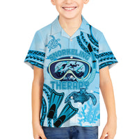 Hawaii Sea Turtle Snorkeling Is My Therapy Kid Hawaiian Shirt