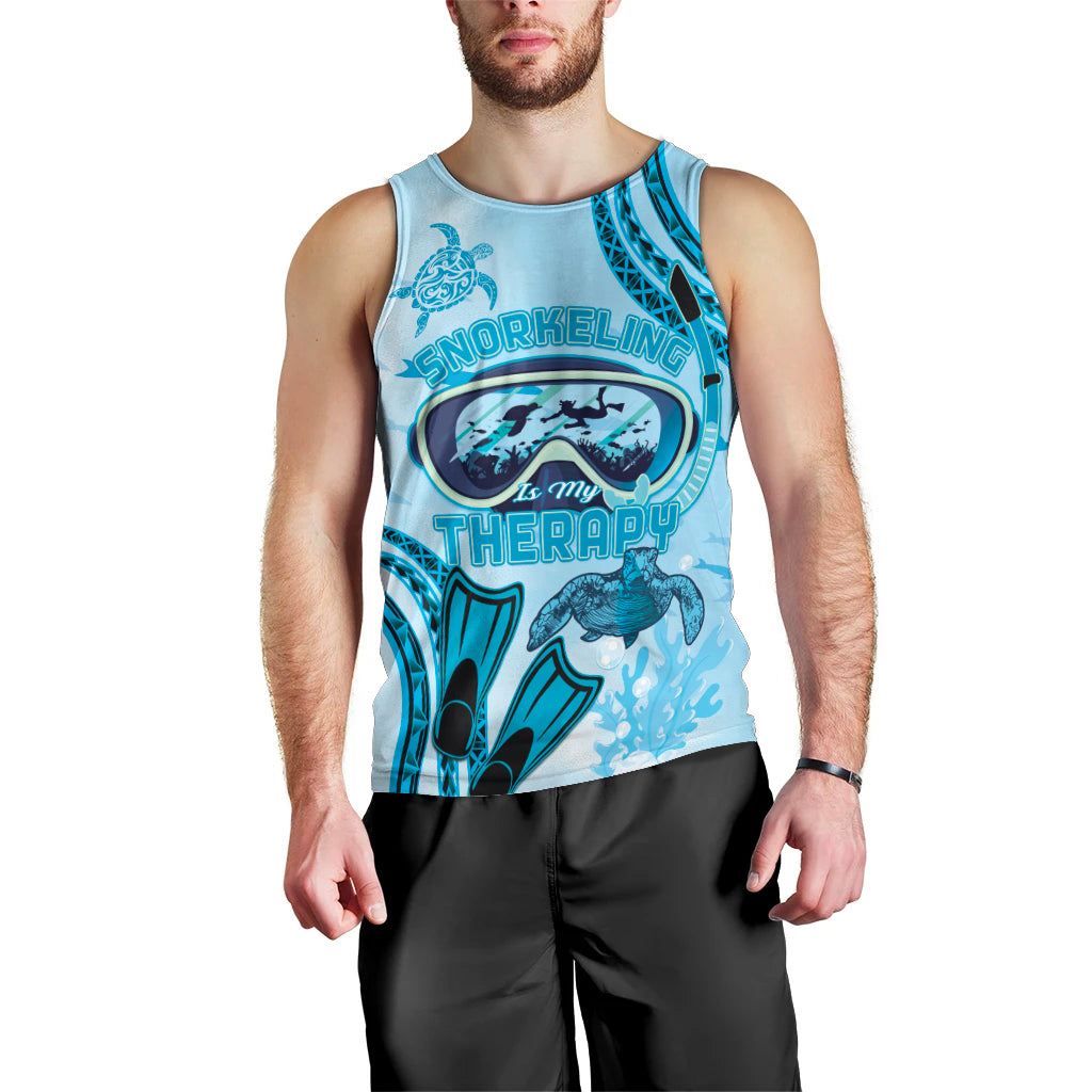 Hawaii Sea Turtle Snorkeling Is My Therapy Men Tank Top LT14 - Polynesian Pride