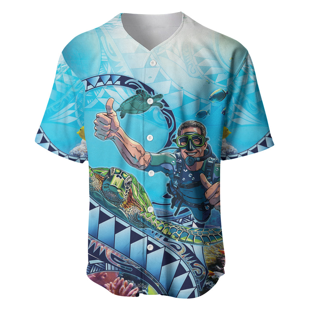 Hawaii Snorkeling Honu Turtle Baseball Jersey Under The Ocean Vibes