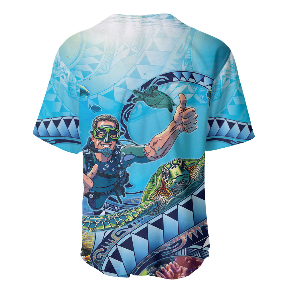 Hawaii Snorkeling Honu Turtle Baseball Jersey Under The Ocean Vibes