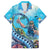 Hawaii Snorkeling Honu Turtle Family Matching Off Shoulder Short Dress and Hawaiian Shirt Under The Ocean Vibes