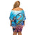 Hawaii Snorkeling Honu Turtle Family Matching Off Shoulder Short Dress and Hawaiian Shirt Under The Ocean Vibes