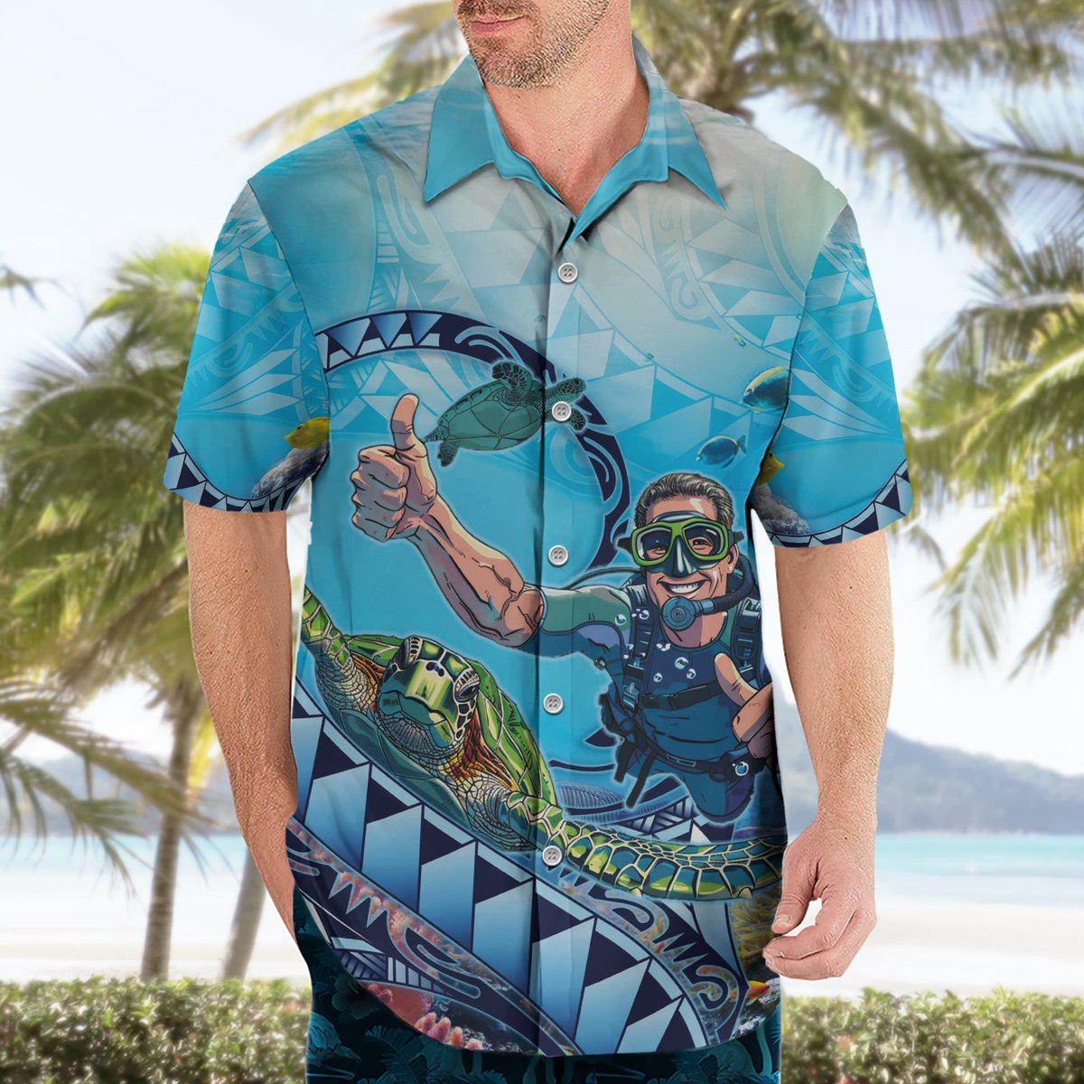 Hawaii Snorkeling Honu Turtle Hawaiian Shirt Under The Ocean Vibes LT14 - Polynesian Pride