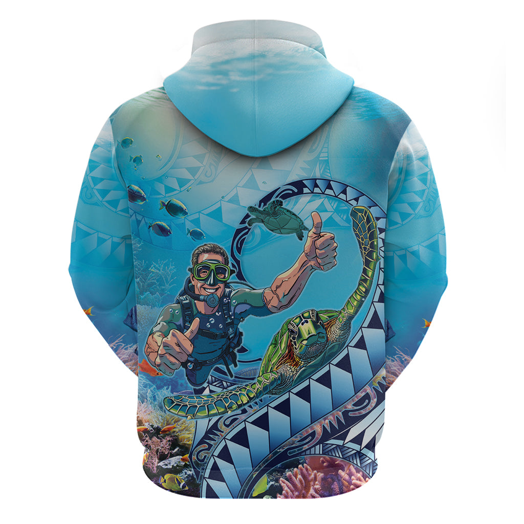 Hawaii Snorkeling Honu Turtle Hoodie Under The Ocean Vibes LT14