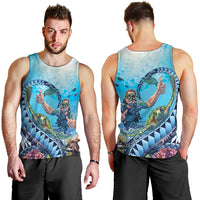 Hawaii Snorkeling Honu Turtle Men Tank Top Under The Ocean Vibes LT14 - Polynesian Pride