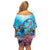 Hawaii Snorkeling Honu Turtle Off Shoulder Short Dress Under The Ocean Vibes