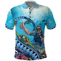 Hawaii Snorkeling Honu Turtle Polo Shirt Under The Ocean Vibes