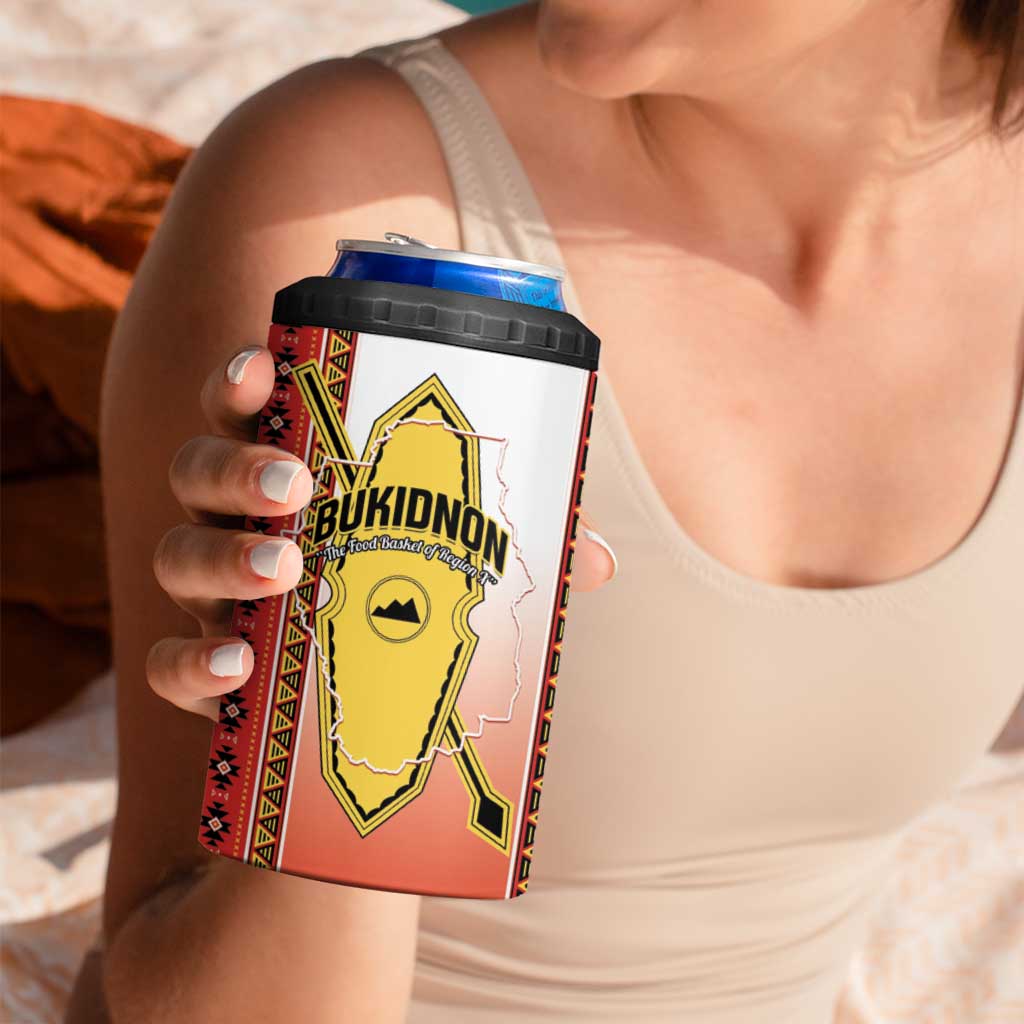 Personalised Bukidnon Philippines 4 in 1 Can Cooler Tumbler The Food Basket of Region X