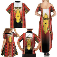 Personalised Bukidnon Philippines Family Matching Summer Maxi Dress and Hawaiian Shirt The Food Basket of Region X