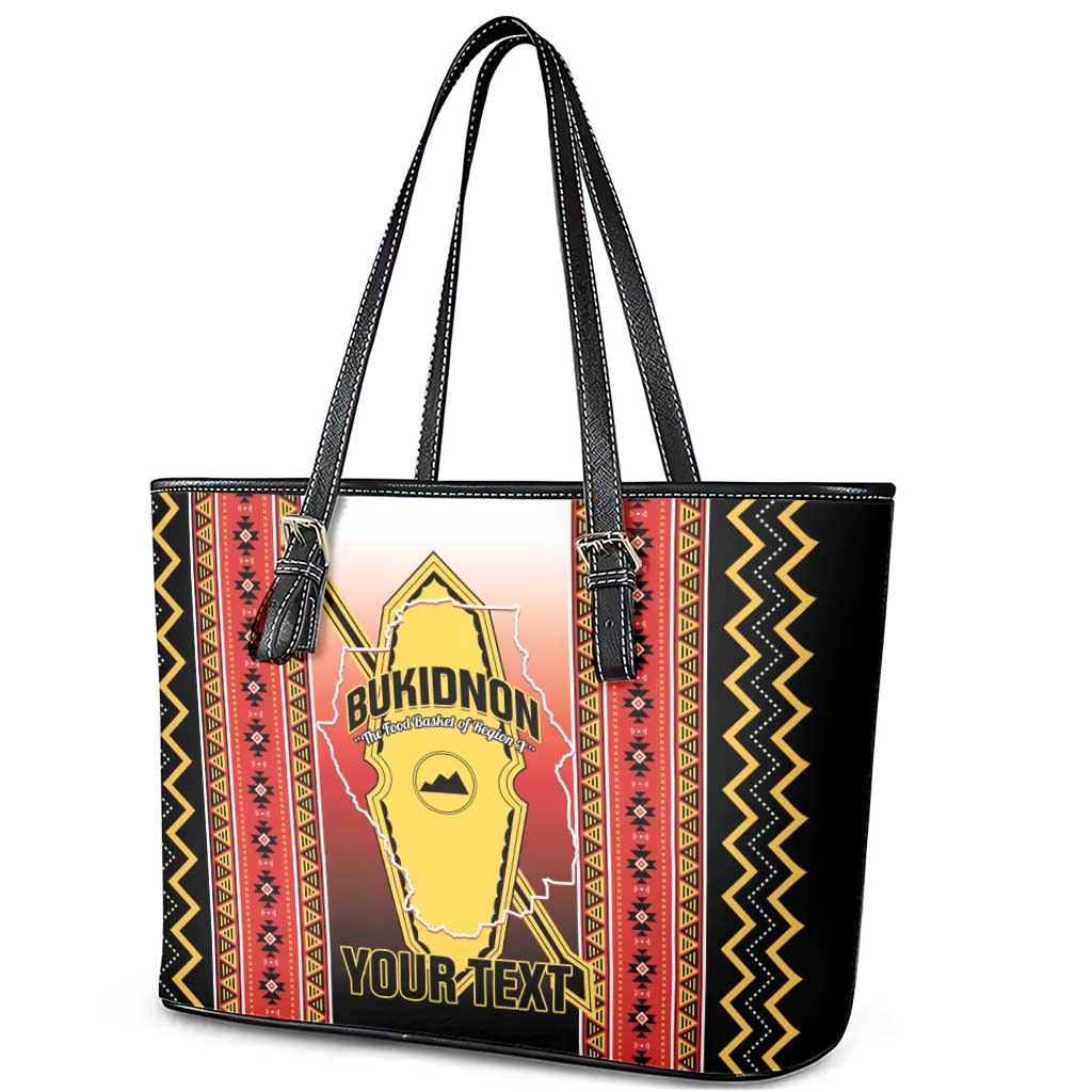 Personalised Bukidnon Philippines Leather Tote Bag The Food Basket of Region X