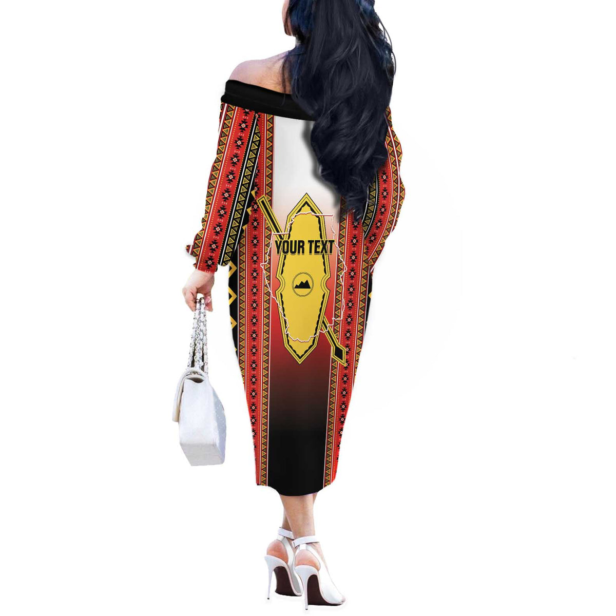 Personalised Bukidnon Philippines Off The Shoulder Long Sleeve Dress The Food Basket of Region X