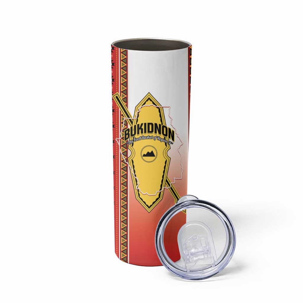 Personalised Bukidnon Philippines Skinny Tumbler The Food Basket of Region X